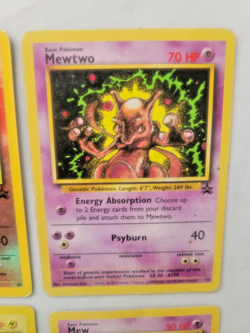1999 VTG Pokemon Black Star Promo 4 Lot – Pikachu, Mew, Mewtwo, Entei Holo (MP+) - Image 5