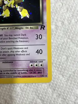 2000 Pokemon Team Rocket Dark Alakazam Holo 1/82 Free Shipping - Image 4