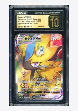 Pokemon CGC 10 PRISTINE Zeraora VMAX SAR 2022 219/172 S12a Japanese - Image 1