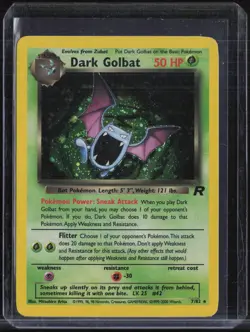 2000 Pokemon Rocket #7 Dark Golbat - Image 1