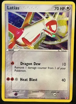 2004 Pokemon Latias 4/10 Holo Rare EX Trainer Kit Latias & Latios 🌀Swirl - Image 1