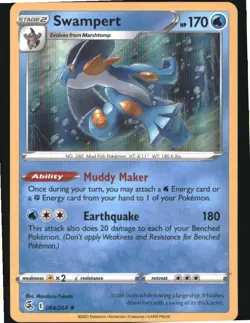 Swampert 064/264 Holo Rare Fusion Strike Pokemon Holo Near Mint - Image 1