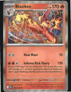 Blaziken 042/182 Rare Destined Rivals Pokemon Holo Near Mint - Image 1