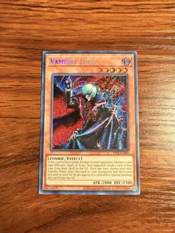 Yugioh 1x Vampire Lord Secret Rare DCR-EN000 Dark Crisis 25th Edition NM - Image 1