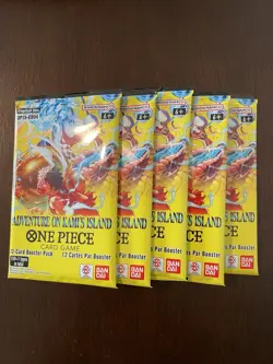 One Piece Adventure On Kami’s Island OP-15 & EB-04 5 Booster Packs Lot English C - Image 1