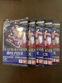One Piece The Azure Sea’s Seven OP-14 & EB-04 Five 5 Booster Packs Lot English C - Image 1