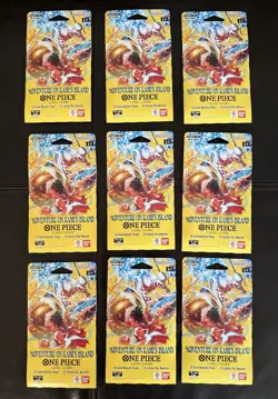 One Piece OP15-EB04 Adventure on Kami's Island ENG 9 x Sleeved Booster Packs - Image 1