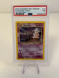 2000 POKEMON NEO GENESIS 1ST EDITION #14 SLOWKING-HOLO PSA 7 NM - Image 1