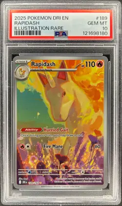 PSA 10 - RAPIDASH - 189/182 - DESTINED RIVALS DRI IR POKEMON ENGLISH - Image 1