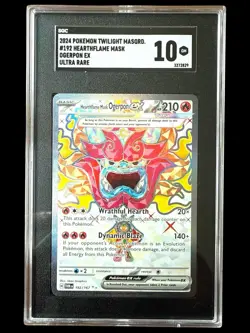 ‼2024 POKEMON TWILIGHT #192 HEARTHFLAME MASK OGERPON EX GRADE 10! SHIPS FAST💨 - Image 1