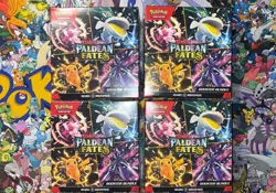 LOT OF 4 Pokemon TCG Scarlet & Violet Paldean Fates Booster Bundles NEW - Image 1