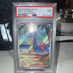 2025 POKEMON DRI EN-DESTINED RIVALS ILLUSTRATION RARE #194 MISTY'S LAPRAS PSA 9 - Image 1