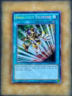 Yugioh Emergency Teleport LC5D-EN251 Secret Rare 1st Ed NM - Image 1