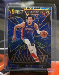 2021-22 Panini Select - Turbocharged Cade Cunningham #6 Blue Prizm (RC) - Image 1