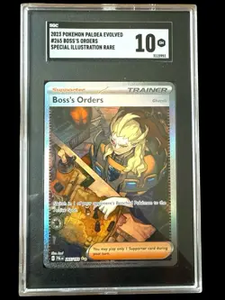 ‼2023 POKEMON PALDEA EVOLVED #265 BOSS'S ORDERS SPECIAL IR GRADE 10!💨 - Image 1
