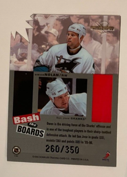 1996-97 Leaf Limited Bash The Boards Limited Edition #3 Owen Nolan 260/350 Rare - Image 2