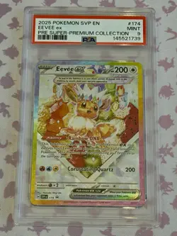 2025 Pokemon Svp En-Sv Eevee Ex Black Star Promo #174 PSA 9 - Image 1