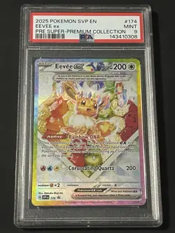 Eevee Ex 2025 Pokemon S&V Black Star Promo Pre Super-premium #174 PSA 9 - Image 1