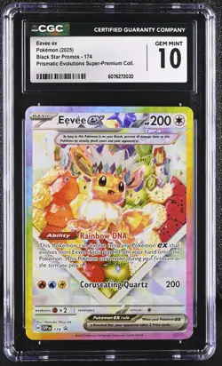 CGC 10 Eevee ex 174 Prismatic Evolutions SPC Black Star Promo Pokemon Card - Image 1