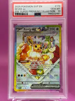 Pokemon TCG Pokemon Eevee Ex Eevee Promo Holo Blackstar 174 PSA 10 - Image 2