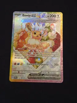 Eevee EX SVP 174 Prismatic Evolutions Black Star Promo Pokemon Card NM - Image 3