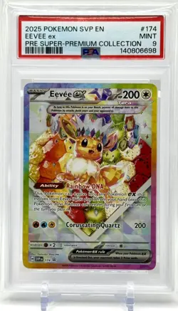 Eevee Ex SVP 174 Pokemon Prismatic Super Premium Collection Promo PSA 9 MINT - Image 1