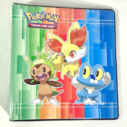 Pokemon Trading Card 3-Ring Binder Chespin Fennekin Froakie Cover Art 108 Cards - Image 2