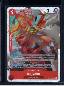 2025 One Piece Card Game: A Fist of Divine Speed OP11 SR Kujaku #OP11-004 - Image 1