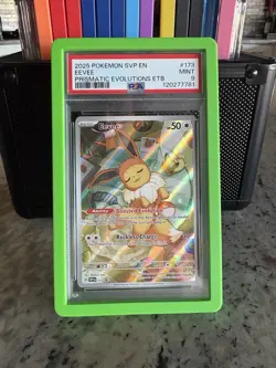 Pokemon TCG Eevee Prismatic Evolutions Promo Pokemon Center Stamp PSA 9 - Image 1