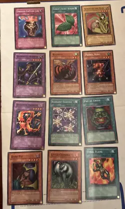 1996 Yu-Gi-Oh 12 Cards Lot Vintage - Image 1