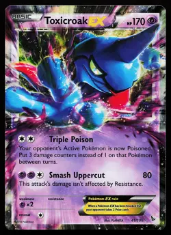 Toxicroak EX 41/106 Ultra Rare XY Flashfire Pokemon Card - Image 1