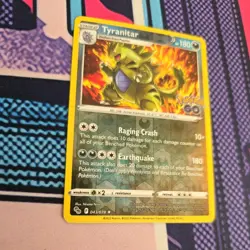 Tyranitar Pokemon GO 043/078 Reverse Holo Rare Stamped Pokemon Card TCG - Image 2