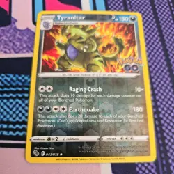 Tyranitar Pokemon GO 043/078 Reverse Holo Rare Stamped Pokemon Card TCG - Image 3