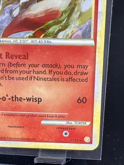 Ninetales 7/123 Holo Rare HGSS Base Set 2010 Pokemon Card LP - Image 4