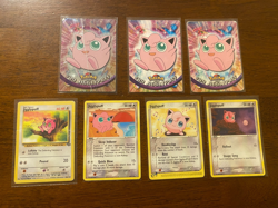 Jigglypuff pokemon 7 card bundle. TOPPS, 2004, 1996-98 - Image 1