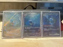 151 Pokemon Venusaur 200 Charizard 201 Blastoise 202 Japanese Starter Card Set - Image 3