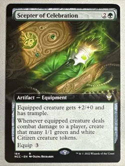 MTG / Scepter of Celebration / NCC / #164 / Regular (Extended Art) / Rare / NM - Image 1