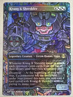 MTG / Krang & Shredder / TMT / #201 / FOIL (Borderless) / Rare / NM - Image 1