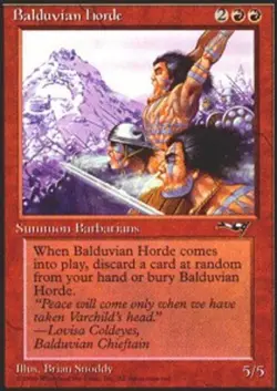 Moderate Play, English MTG Regular Balduvian Horde Alliances Magic the Gathering - Image 1