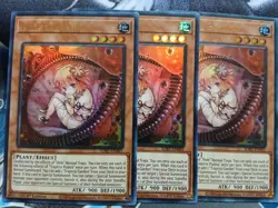 Yugioh Traptrix Pudica X3 Ultra Rare SDBT-EN001 1st Ed NM Playset - Image 1