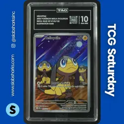 2025 POKEMON MEGA EVOLUTION #143/132 HELIOPTILE ILLUSTRATION RARE TAG 10 - Image 1