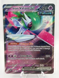 Iron Valiant ex - Double Rare - Pokemon - SV04: Paradox Rift - 089/182 NM - Image 1