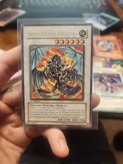 Iron Chain Dragon CSOC-EN040 Rare 1st Edition Crossroads of Chaos Yugioh Card LP - Image 1