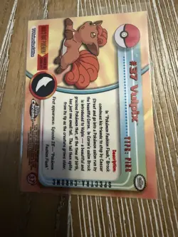 2000 Pokemon Topps Chrome Vulpix SPECTRA! - Image 3