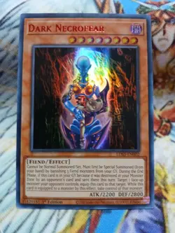 Yugioh Dark Necrofear Red Ultra Rare LDS3-EN002 1st Near Mint - Image 1