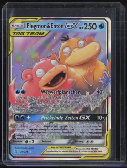 2019 Pokemon Sun & Moon Unified Minds #35 Flegmon & Enton GX - Image 1