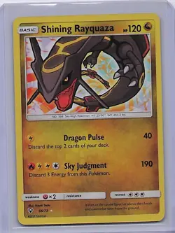 Shining Rayquaza 56/73 Rare Shining Shining Legends Pokemon Near Mint - Image 1