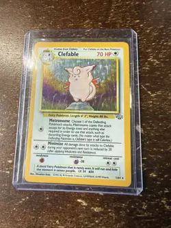 Pokemon TCG Clefable Jungle 1/64 Holo Unlimited Holo Rare Vintage Pokemon MP - Image 1