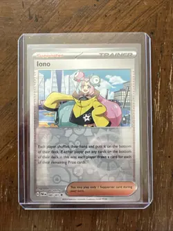 Pokemon TCG SV-Paldean Fates Iono #80/91 Reverse Holo Uncommon - Image 1