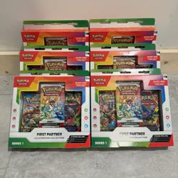 Pokemon TCG First Partner Illustration Collection Series 1 Sealed Lot of 6 - Image 1